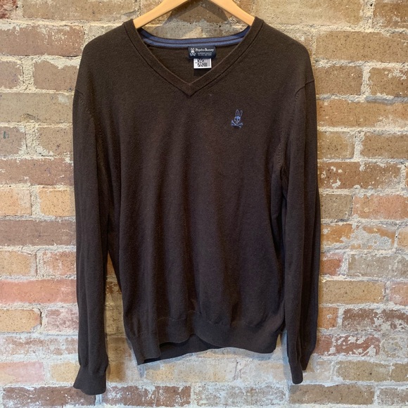 Psycho Bunny Mens V-Neck Sweater